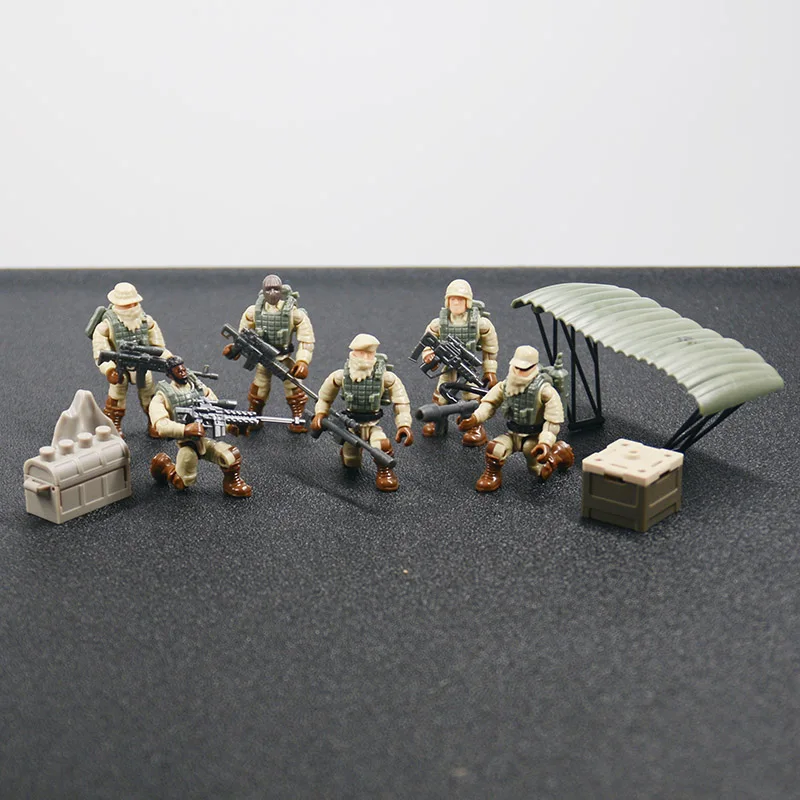 Дерево WW2 военное оружие строительные блоки кирпичная серия спецназ MOC модель DIY игрушка для детей - Цвет: Дерево