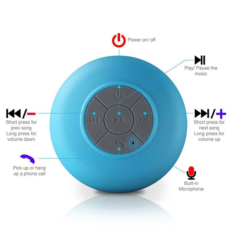 Портативный динамик для душевой Водонепроницаемый мини беспроводной Bluetooth