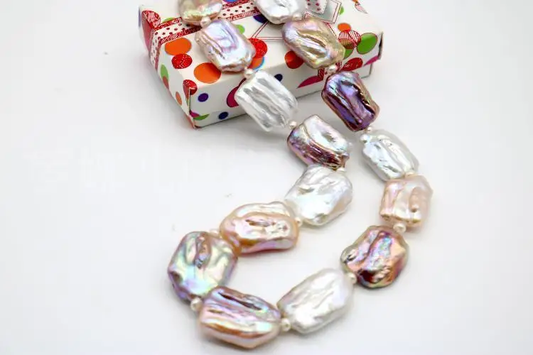 promotion natural south seas white pink purple pearl necklace 18inch 14K (9.13) | Украшения и аксессуары