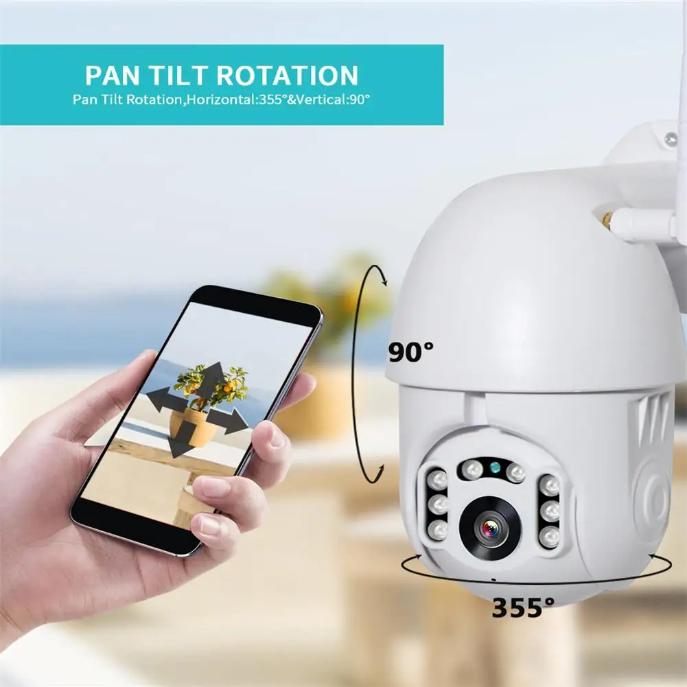HD 1080P WIFI PTZ IP Camera Outdoor Wireless Speed Dome CCTV Home Security Camera ONVIF IR-CUT Home Surveilance Waterproof