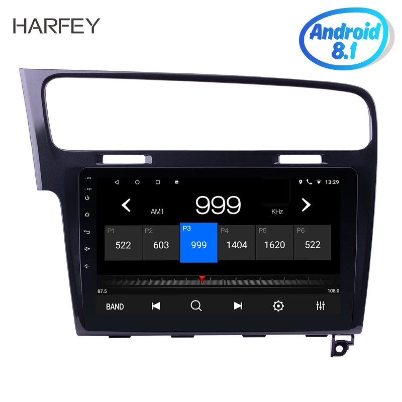 Harfey Android 8 .. 1 2Din 10 &quotавтомобильное радио для Фольксваген Гольф 7 2013 2014 2015 GPS