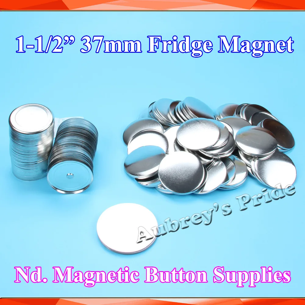 

1-1/2" 37mm 100 Sets Strong Nd. Magnetic Button Supply Materials for NEW Professional Badge Button Maker