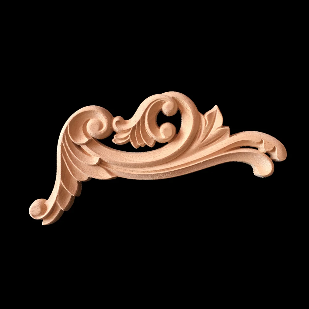 10 шт. новая Цветочная деревянная резная угловая наклейка с резьбой по дереву DIY