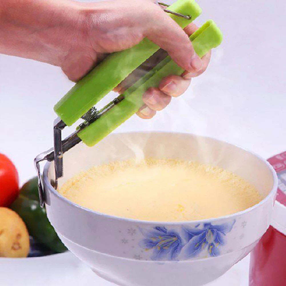 Нержавеющая сталь ABS силиконовая ручка Горячая Чаша Блюдо зажим горшок Подставка