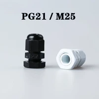 plastic cable gland 100pcs high quality ip68 pg21 m25 13 18mm waterproof nylon cable gland with waterproof gasket cable sleeve