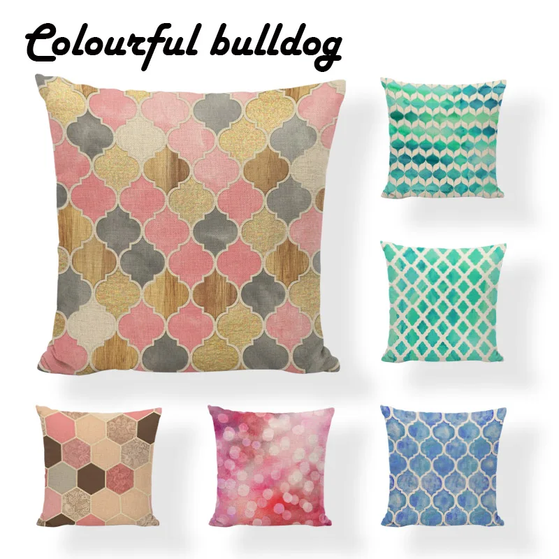 Творческий в виде геометрических фигур Чехлы Красота весы льняная Подушка Чехол