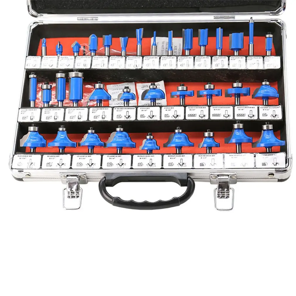 Набор фрез из 35 штук обрезной станок деревообрабатывающий фреза набор головок |