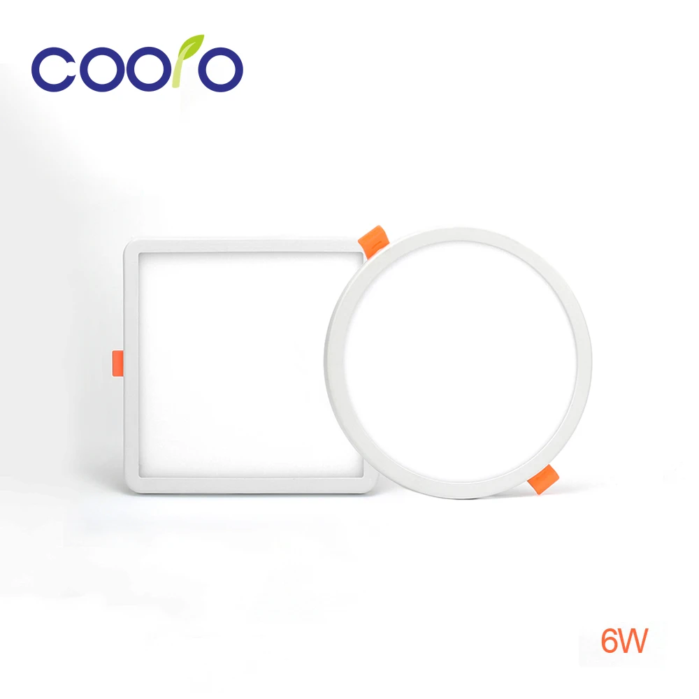 6 Вт Светодиодная панель ультра узкий Круглый/квадратный светильник точечный