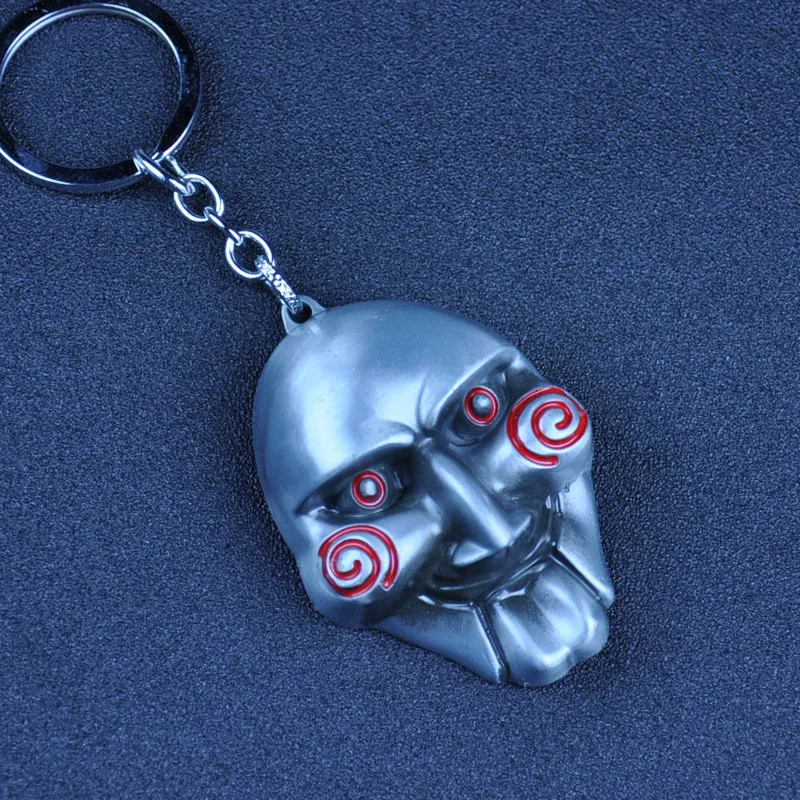 Linxilove Accessories Horror Movie Jewelry SAW Mask Keychains Men Boys Personalised Keyring Key Chains for Bags