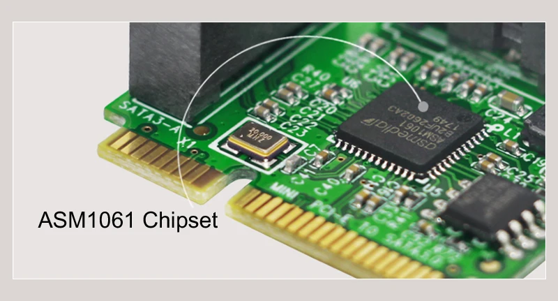 10 шт. 2 Порты и разъёмы SATA 6 г mini PCI Express карты расширения e III 3 0 конвертер половина