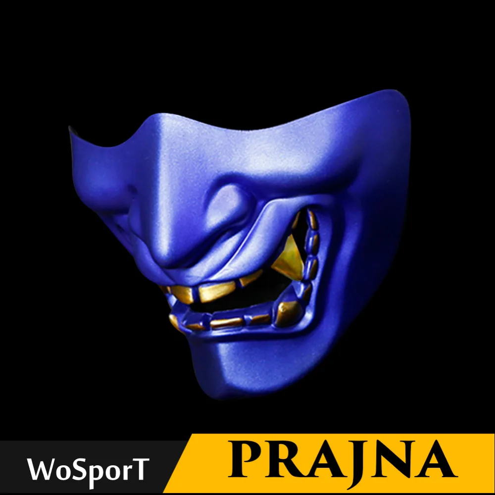 

Airsoft Paintball Mask Goggles Hannya Mask Halloween Mask Army of 2 BB Gun Paintball Prajna Mask Hunting Accessories Party Prop