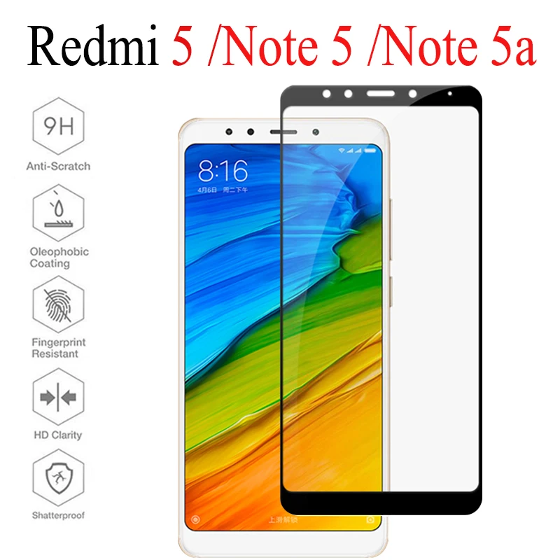Защитное стекло для xiaomi redmi note 5 5a закаленное защитное экрана xiomi ksiomi readmi note5a a a5 xomi
