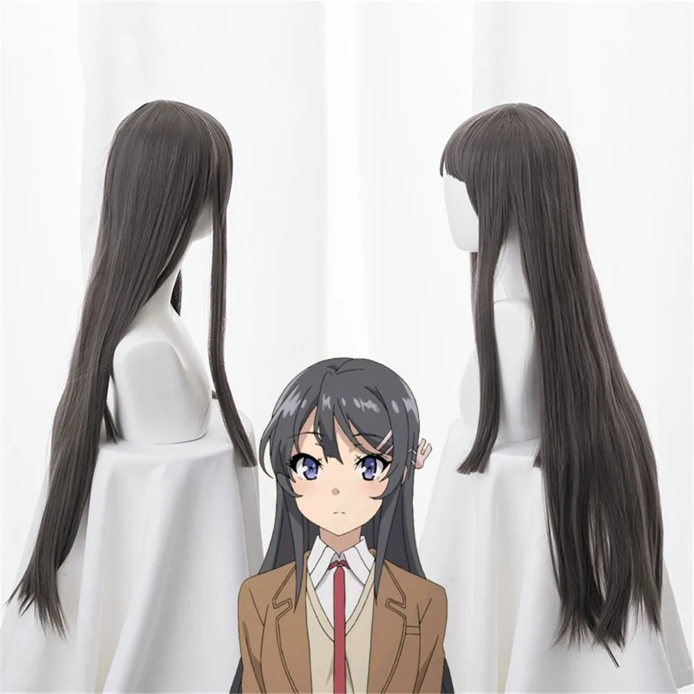 Аниме Seishun Buta Yarou wa Bunny Girl Senpai no Yume wo Minai Sakurajima Mai Косплей 80 см длинный парик