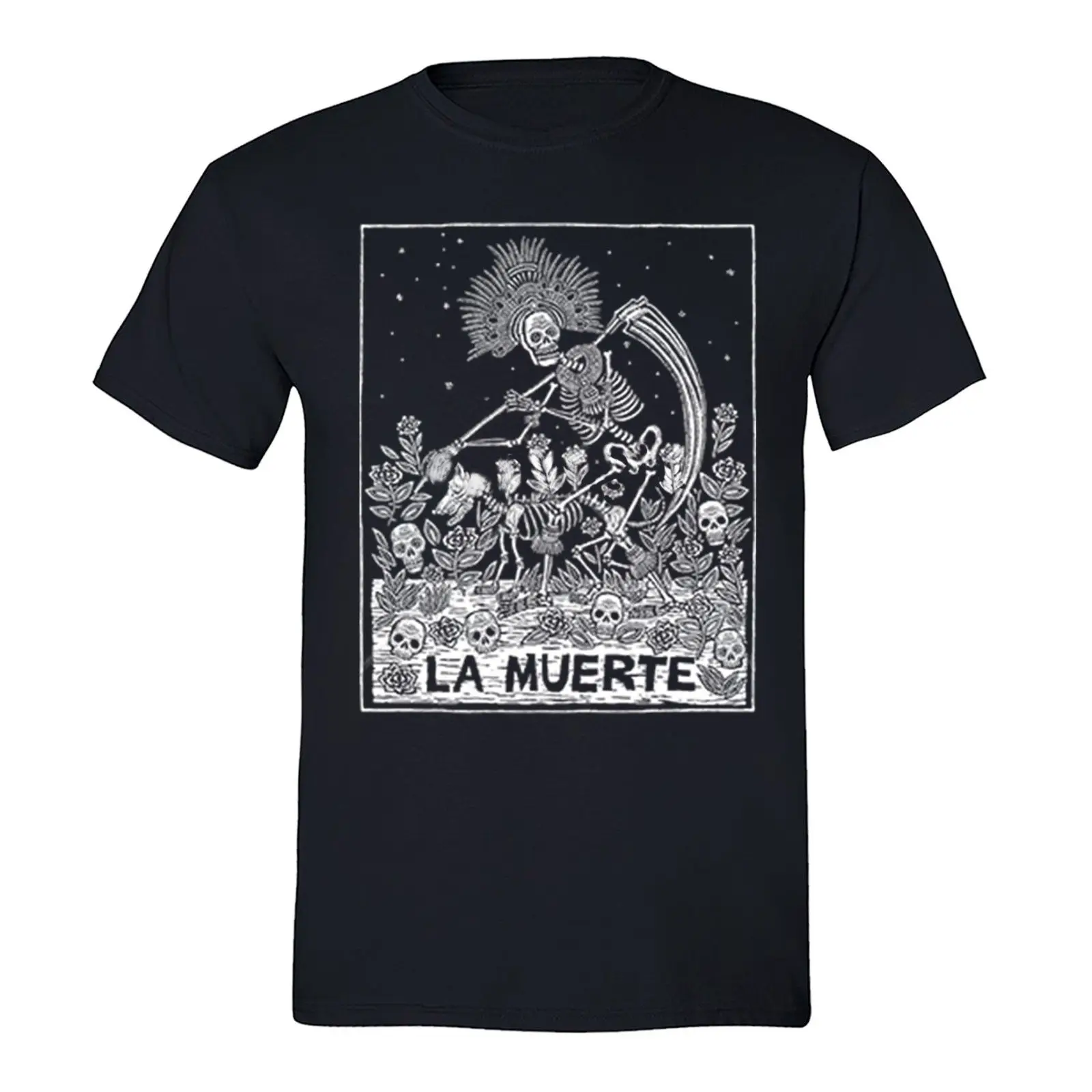 Мужская футболка La Muerte Sugar Skull Day of the Dead Мексиканская Dia Los Muertos S 5X в стиле хип хоп из