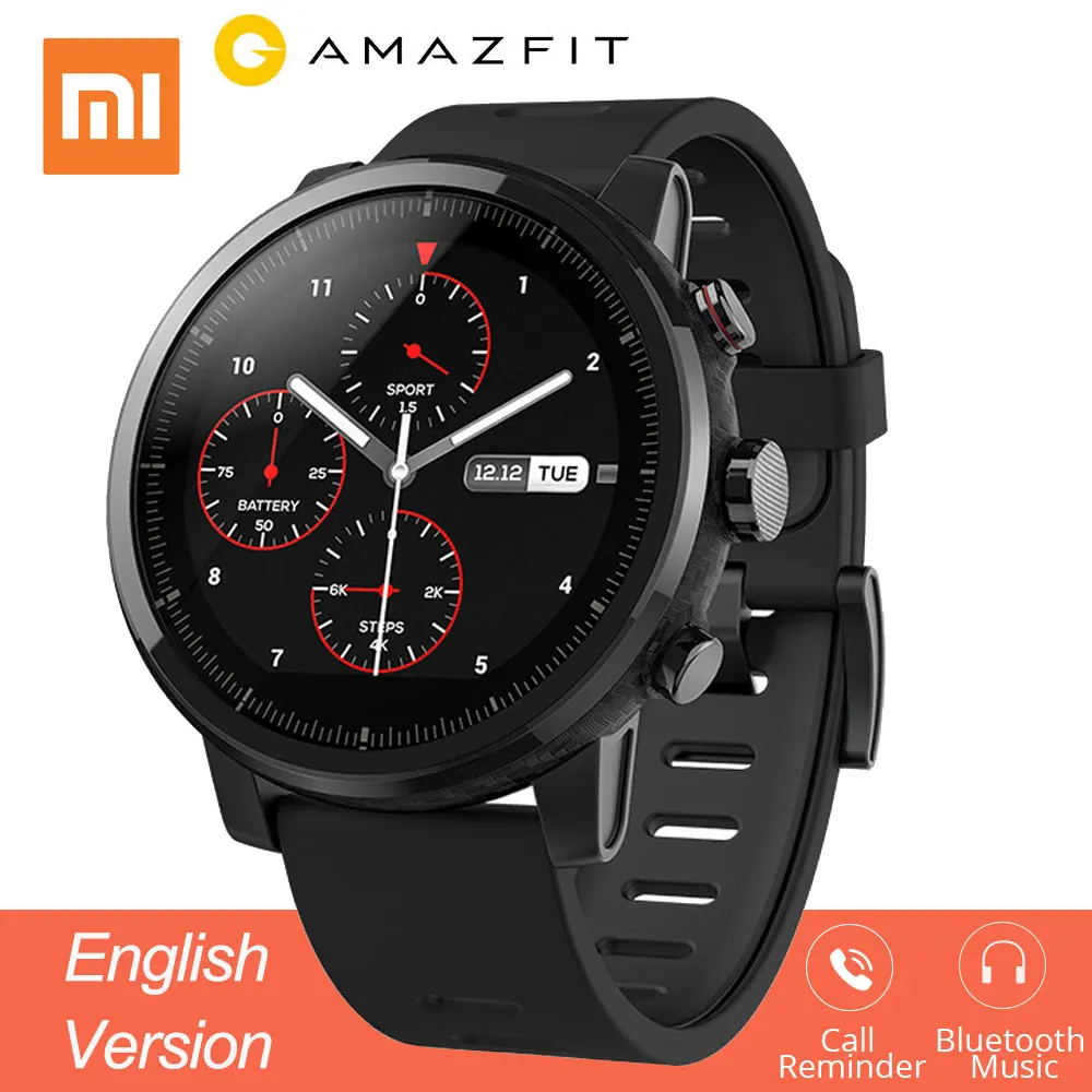 Amazfit Смарт часы Huami Stratos 2 спортивные GPS PPG монитор сердечного ритма 5ATM английская версия|Смарт-часы| |