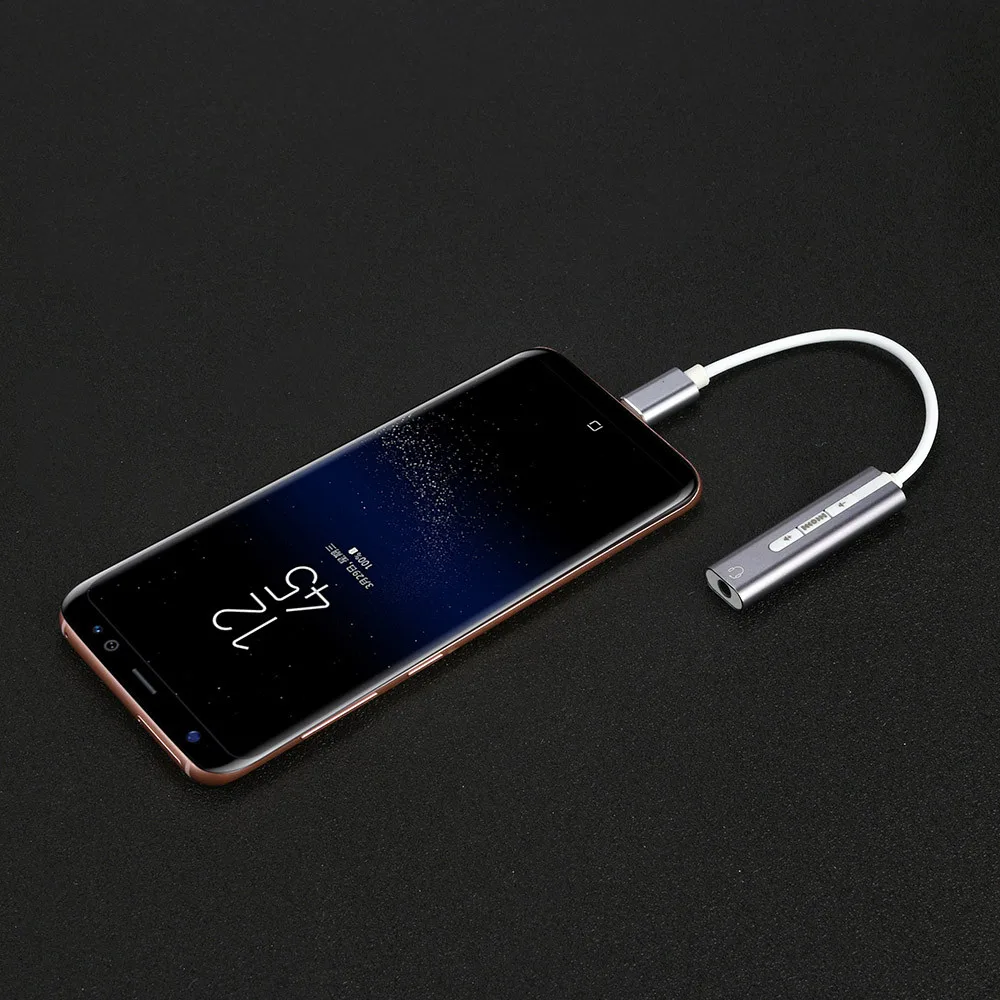 Внешний Тип C Usb звуковая карта USB C 3,5 мм аудио разъем для наушников микрофонный адаптер для телефона Android для samsung#5 ￥