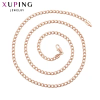 xuping fashion long chain necklace rose gold color with environmental copper for women thanksgiving gift 44685