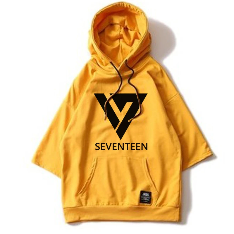 Толстовка ALIPOP с капюшоном и надписью SEVENTEEN свободные толстовки одежда пуловер