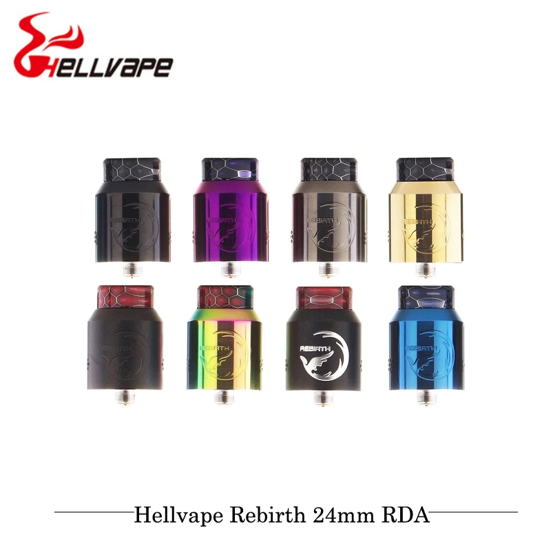 Атомайзер для электронных сигарет Hellvape Rebirth 24 мм RDA 810 Cobra капельный наконечник