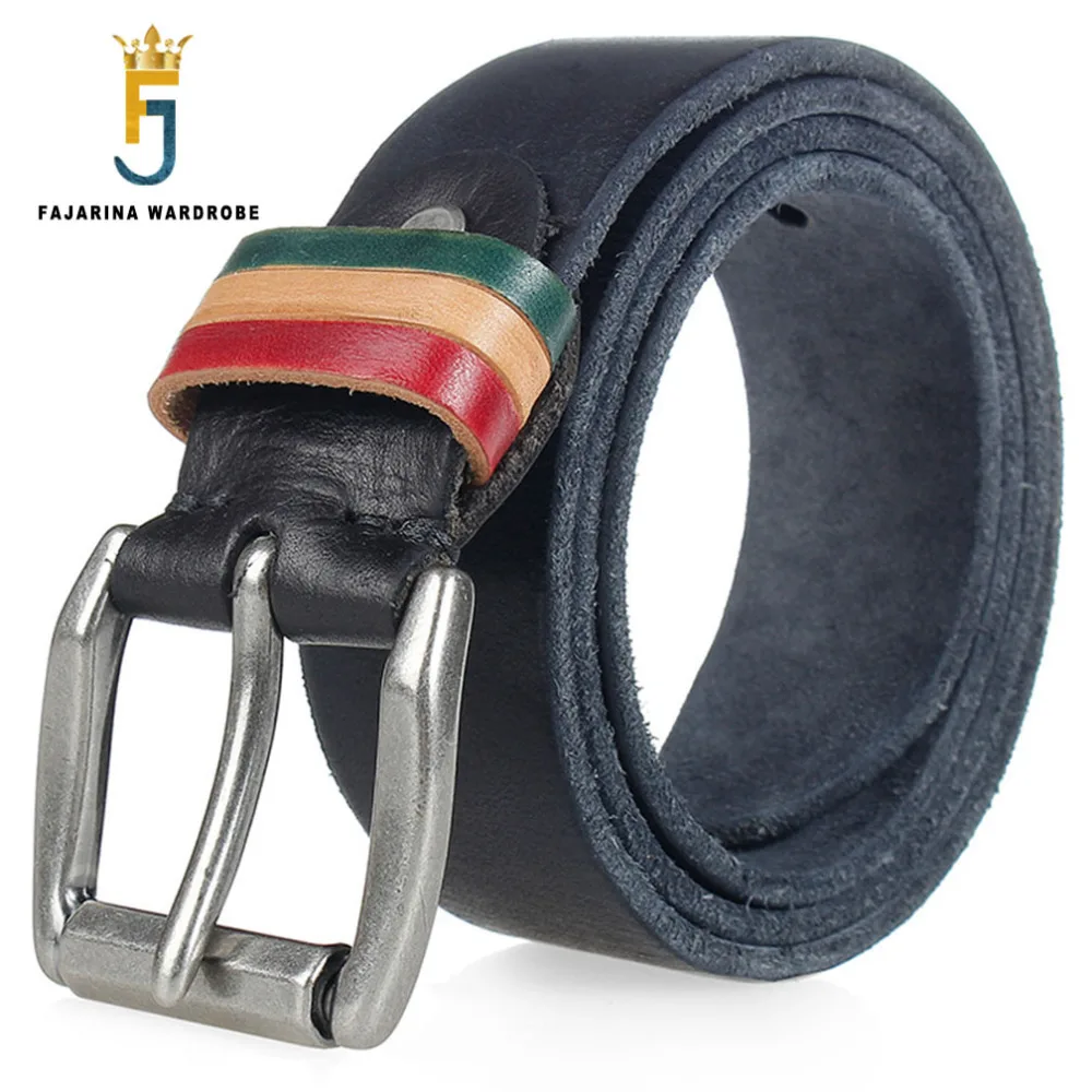 Фото Ремень FAJARINA из воловьей кожи в стиле ретро ширина 3 8 см|belt strap|leather - купить