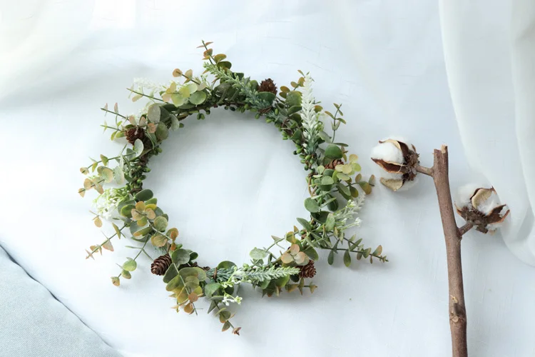New arrival leaf romantic head garland Wreath hairwear bridal girl kid wedding party flower hairbands free shipping | Украшения и