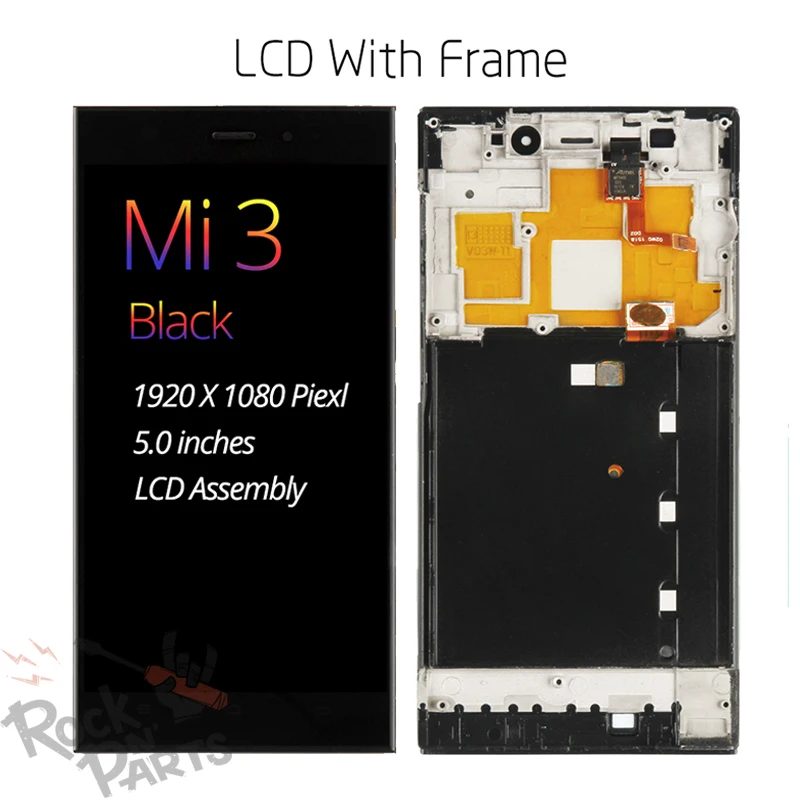5 0 &quotЖК-дисплей в сборе с сенсорным экраном дигитайзер и рамка для Xiaomi mi 3 M