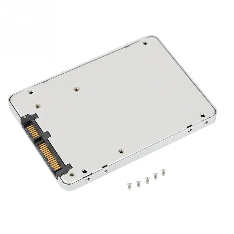M.2 NGFF SATA SSD до 2 5 дюймов адаптер карты Серебряный внешний корпус алюминий высокое
