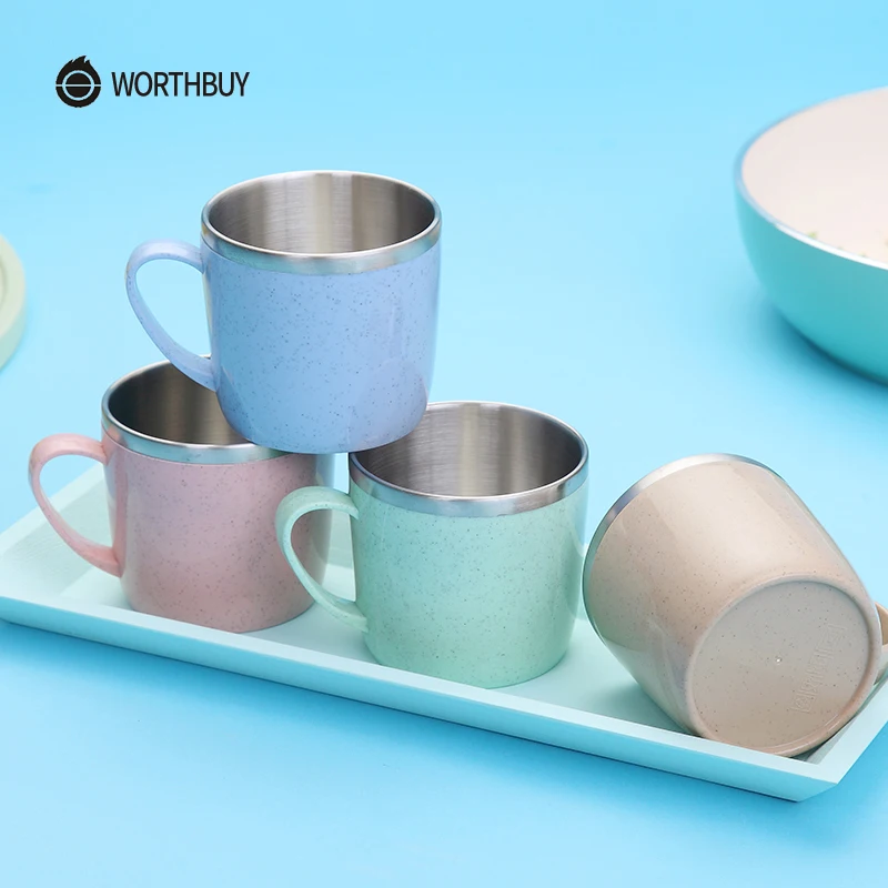 WORTHBUY детская чашка для воды из нержавеющей стали 304 кофейная кружка чайная детей
