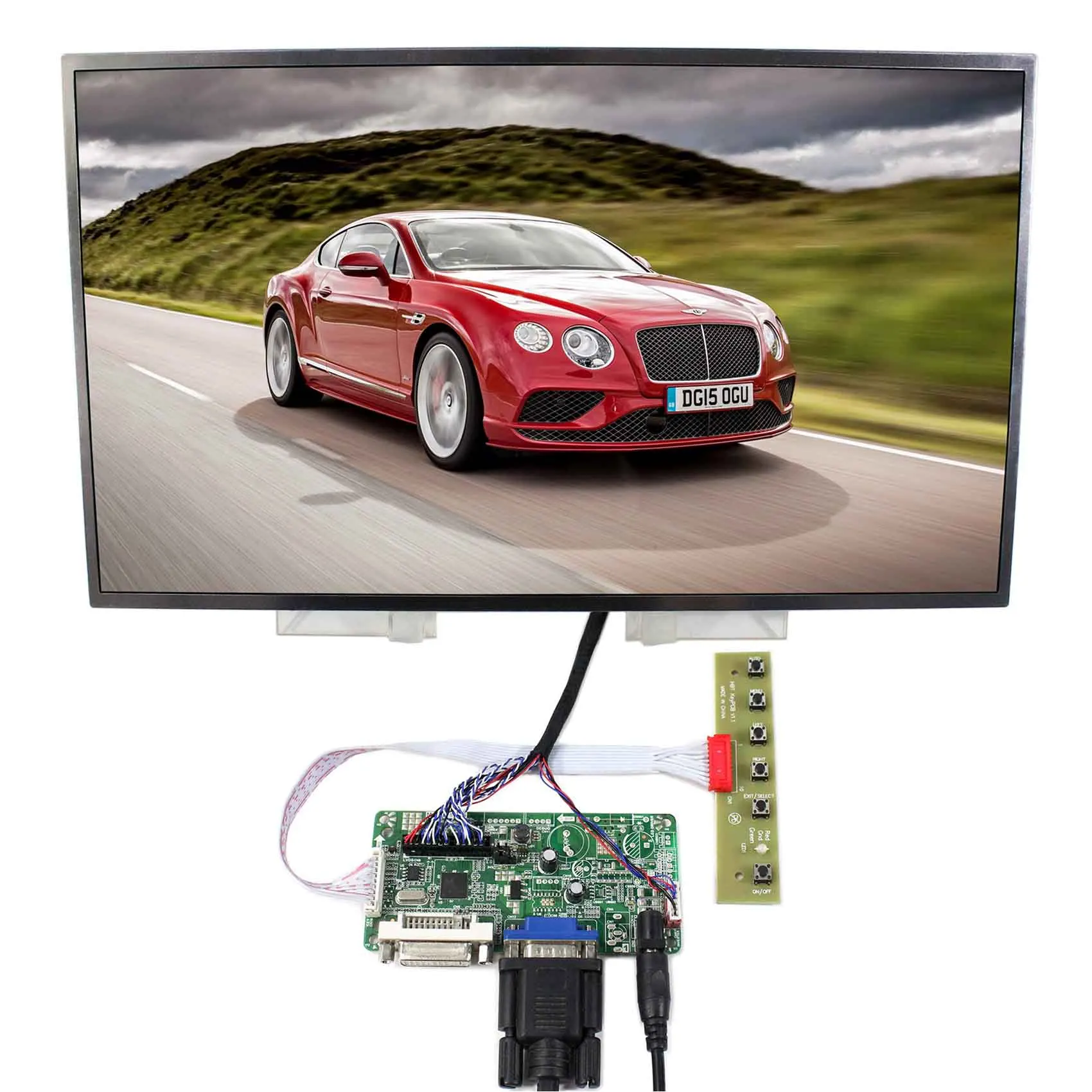 

DVI VGA lcd controller board RT2281 with 15.6inch B156HW01 LP156WF1 N156HGE 1920x1080 lcd display