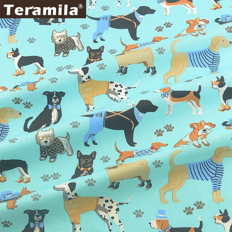 Teramila, хлопок, саржевая ткань, домашний текстиль, сделай сам, лоскутное шитье, ткань Tissu Tecido, для собак, домашних животных, стиль тела, стеганое украшение