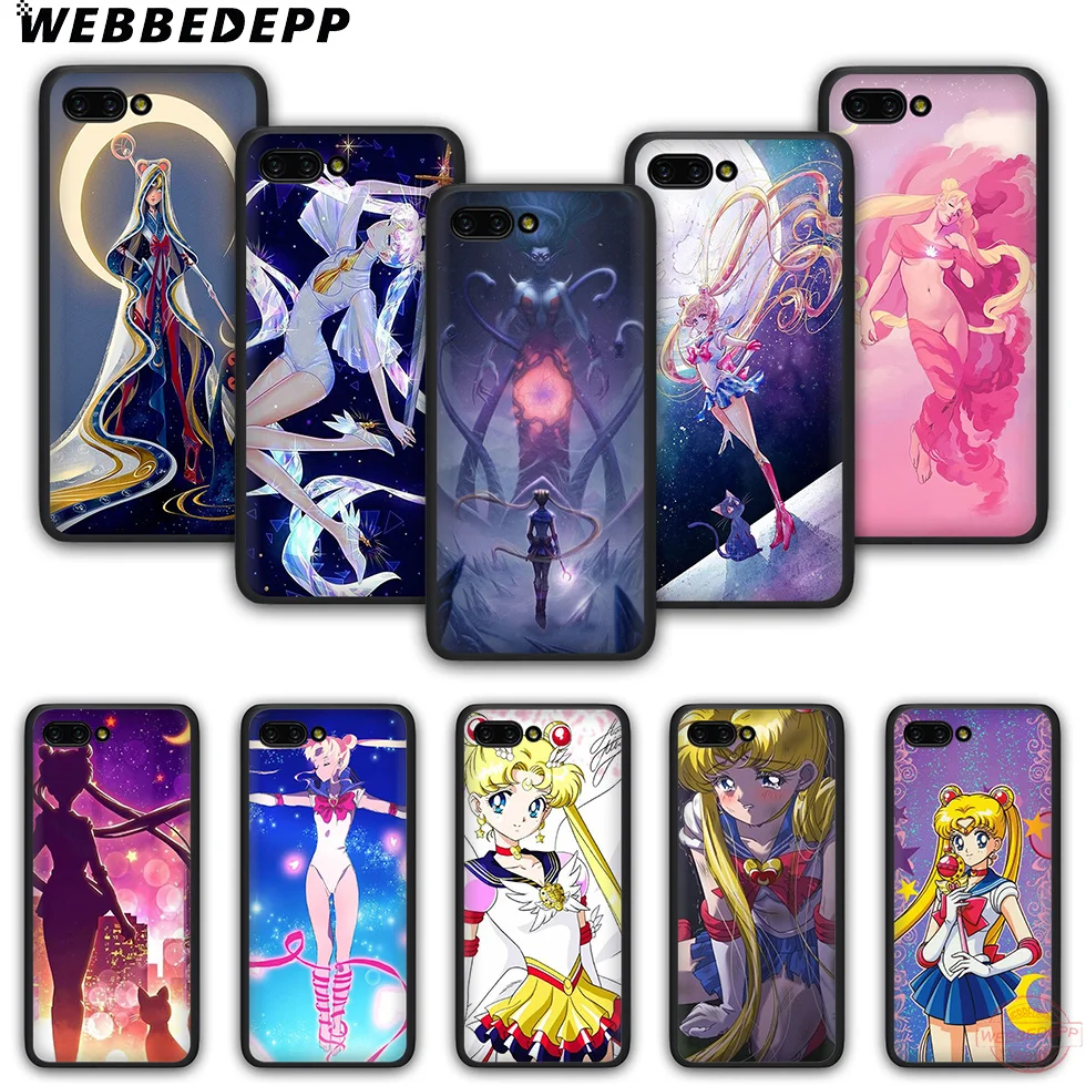 WEBBEDEPP Sailor moon girl TPU Phone Case for Honor 6A 7A 2GB/3GB Pro 7C 7X 8X 8C 9 10 Note10 8 Lite |