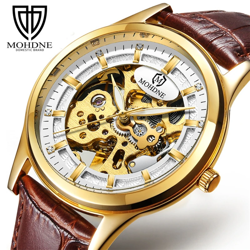 Часы Golden Tourbillon Мужские механические автоматические водонепроницаемые|Мужские