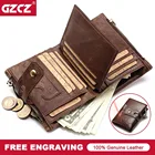 Винтажный Мужской бумажник из натуральной коровьей кожи, модный кошелек на молнии и с застежкой, органайзер для монет, высококачественные мужские держатели для карт, 2018