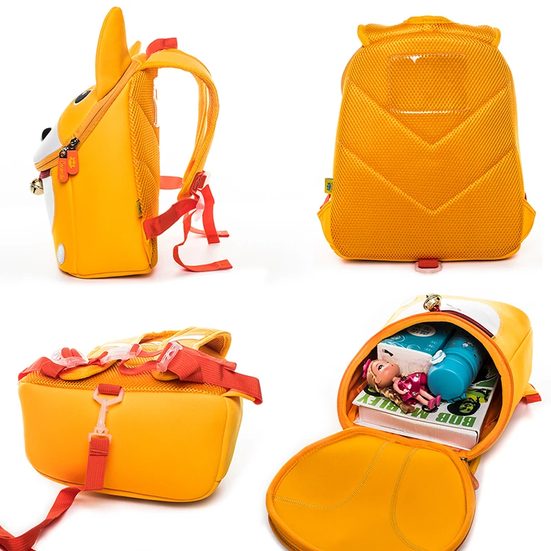 Cocomilo Waterproof 3D Dog Pattern Anti-lost School Bag Dog Ears Little Kids Kindergarten Backpack Zoo Animal Toddler Bag Boys