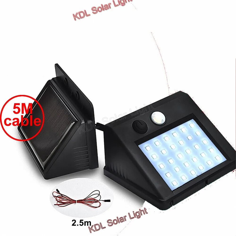 LED Солнечная энергия PIR датчик движения настенный светильник 30 наружный