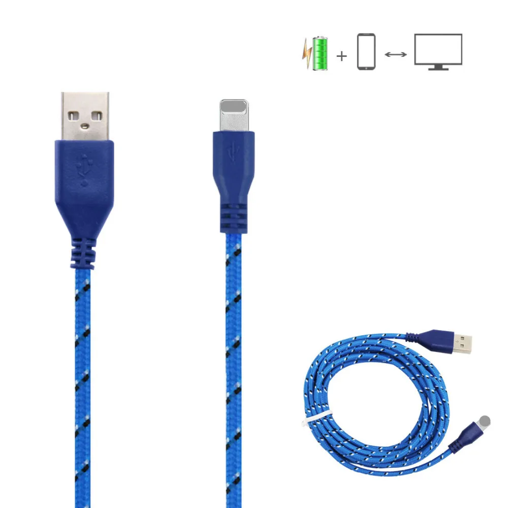 Горячий продавать 10 шт./лот плетеный ткань 1 m usb шнура данных и синхронизации
