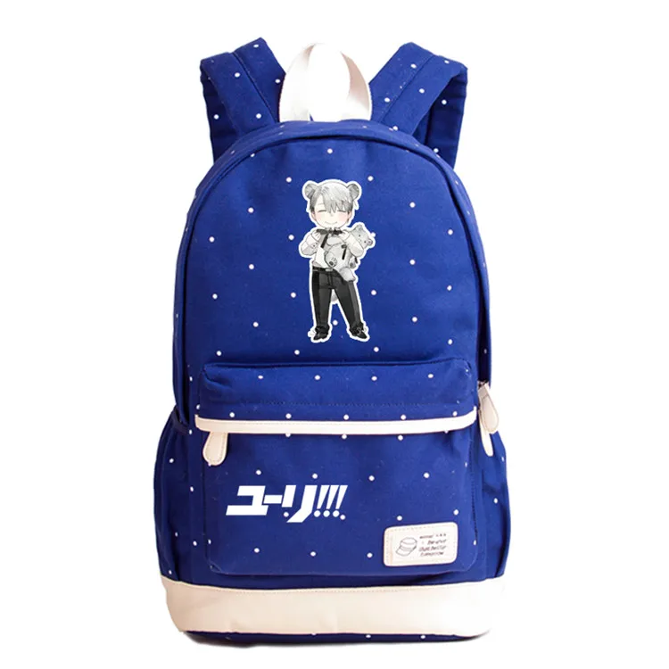 YURI ON ICE летние холщовые школьные сумки для девочек-подростков, рюкзак с принтом аниме, женский рюкзак Victor Nikiforov Kawaii Bookbag - Цвет: 11