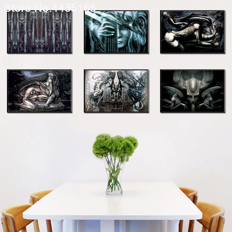 Hr Giger Li II постер Alien Dark Evil абстрактные постеры и принты Картина на холсте Настенная