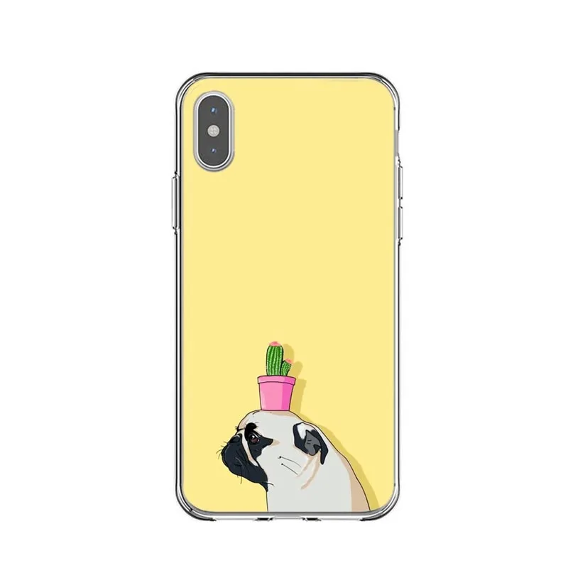 Милый Жесткий Чехол для iPhone X XS Max XR Французский бульдог такса 5 5S SE 6 6S Plus 7 8