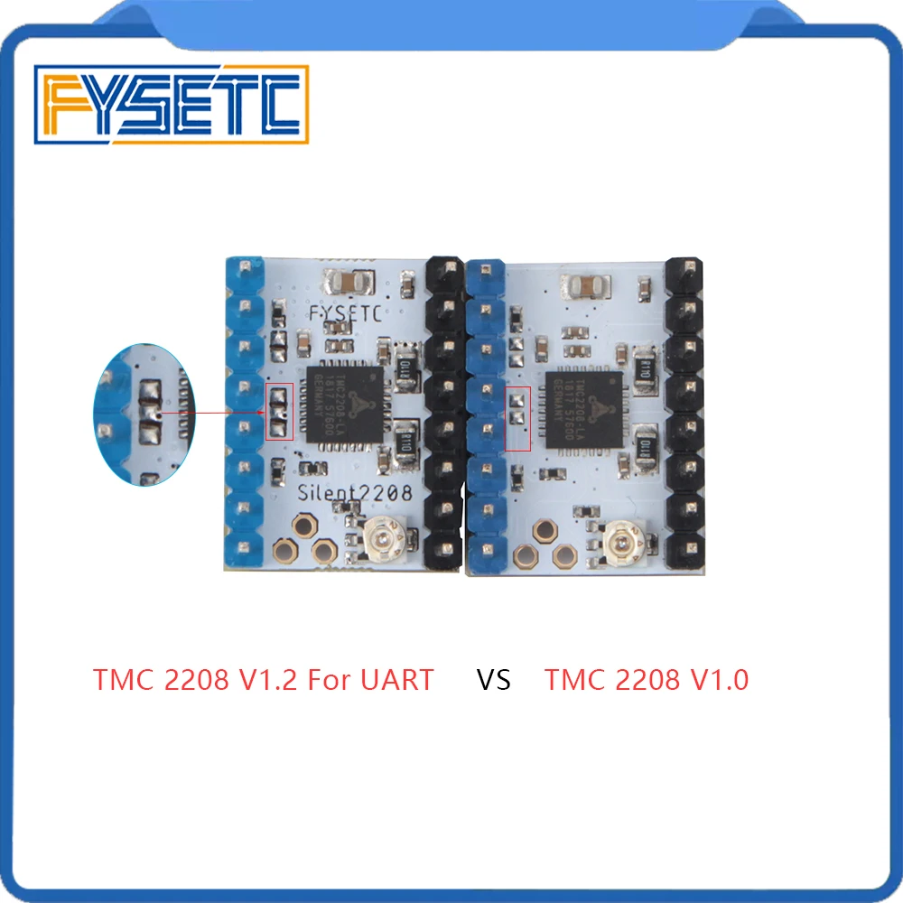 6 шт. Новинка TMC2208 V1.2 с протектором Stepstick Драйвер шагового двигателя бесшумный