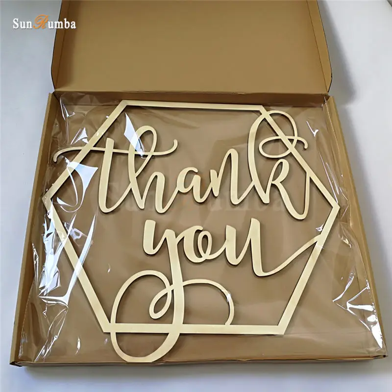 1 шт. Свадебный знак с надписью Thank You|Украшения своими руками для вечеринки| |