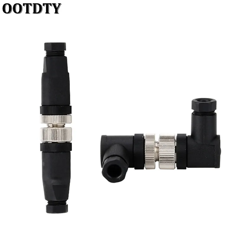Разъем датчика OOTDTY M12 водонепроницаемый штекер и гнездо с прямым угловым винтом