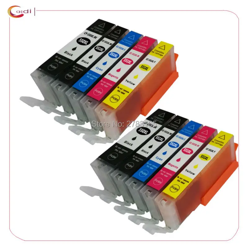 10 шт. в упаковке для PGI 550 CLI 551 canon Pixma MG5400 MX925 MX725 MG5450 MG5550 MG6350 MG6450 MG5650 IP7250 принтера