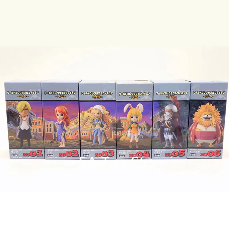 5 шт./компл. Аниме One Piece World WCF Sanji Nami Carrot Bepo Pedro ПВХ Фигурки Коллекционная модель