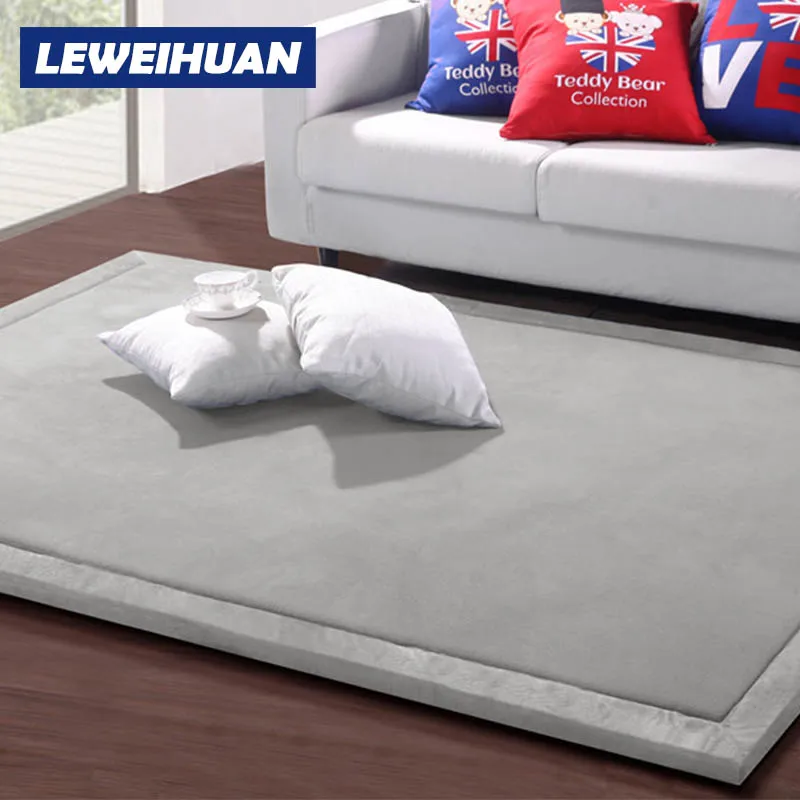 LEWEIHUAN 2cm Baby Play Mats Coral Fleece Blanket Game Carpet Living Room Children Bedroom Rugs Eco-friendly Blanket Gifts - Цвет: LWH-1079-4
