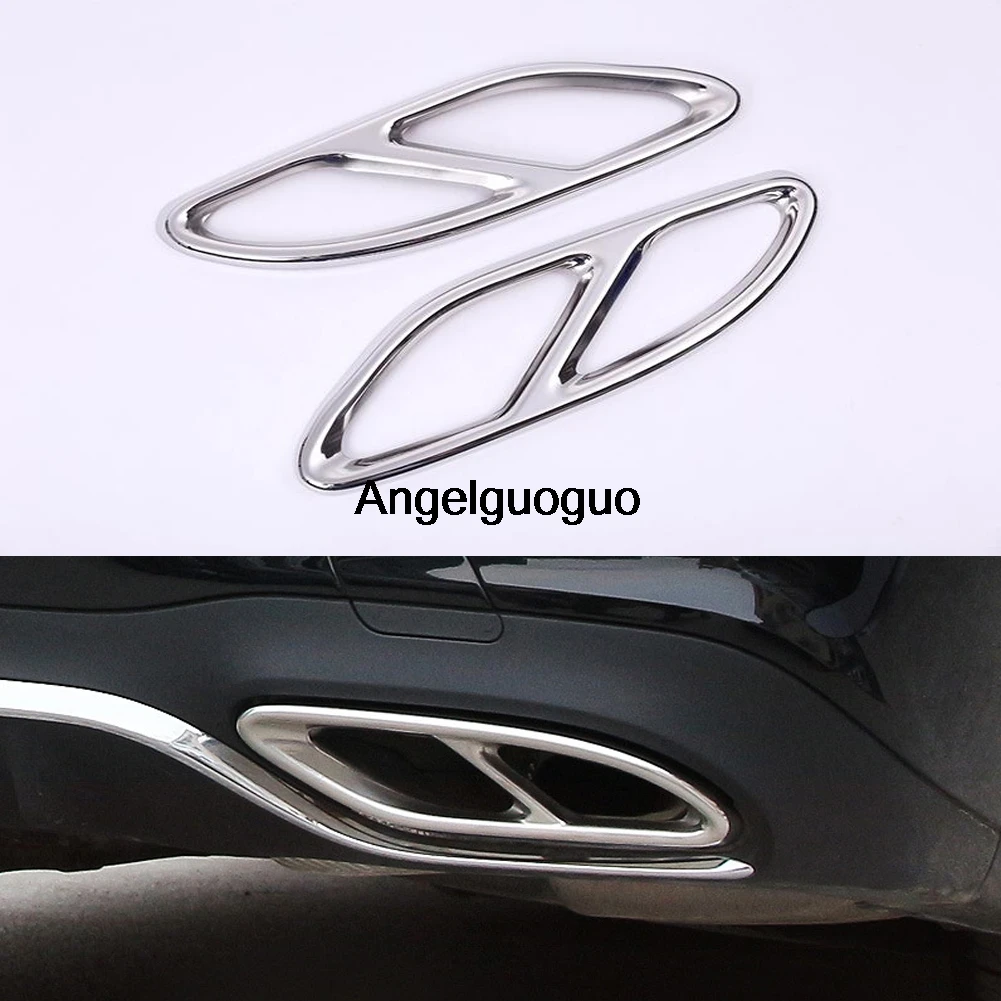 Выхлопные выходы Angelguoguo для автомобиля накладка на заднюю рамку Mercedes-Benz C Class W205 C180