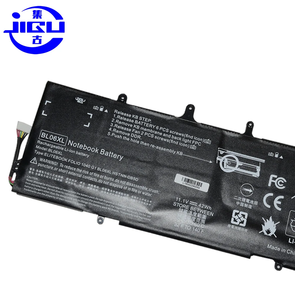 Аккумулятор JIGU для ноутбука с 3 ячейками BL06042XL BL06XL HSTNN DB5D IB5D W02C HPFor EliteBook Folio 1040 G0 G1 G2