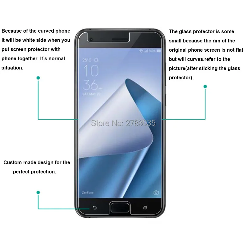 10 Pcs/Lot For Asus Zenfone 4 ZE554KL 5.5&quot New 9H Hardness 2.5D Ultra-thin Toughened Tempered Glass Film Screen Protector Guard |