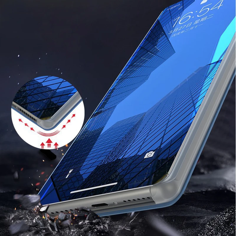 Умный зеркальный чехол SIXEVE для iPhone X XS MAX XR прозрачный 6 s 7 8 Plus силиконовый