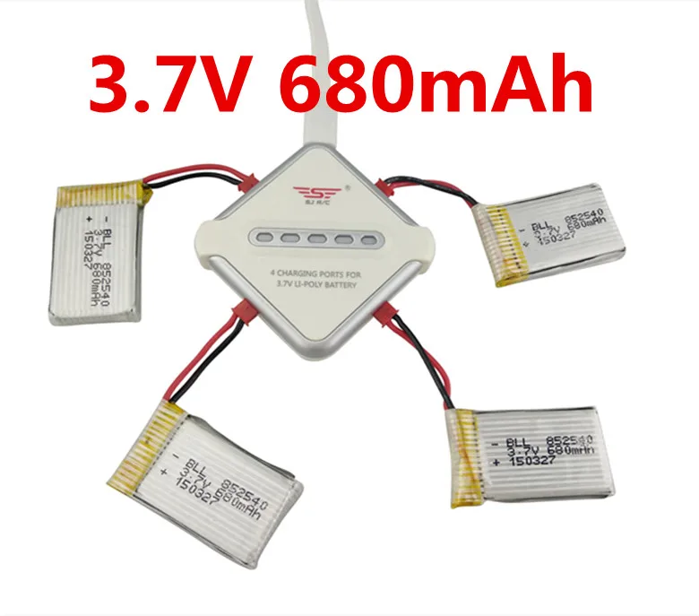 Feiyu FY550 huaJun HJ818 HJ819 hengdi 1315 RC Квадрокоптер 3 7 в 680 мАч литий полимерный аккумулятор * 4